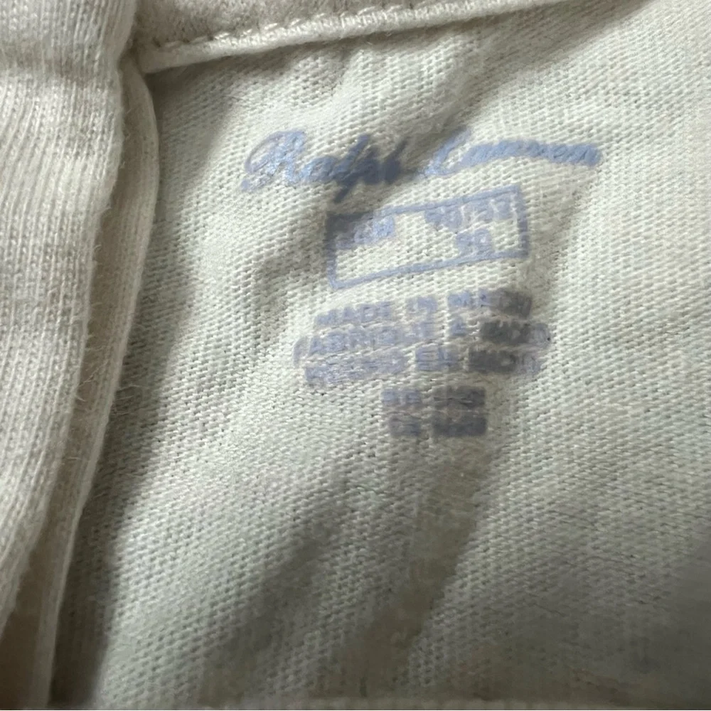 RALPH LAUREN Polo Bear Jersey Top Long Sleeve Ivory 24 months